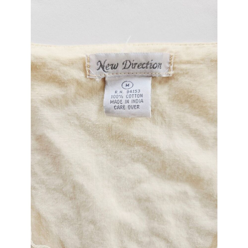 Vintage New Direction Floral Embroidered Ribbed Corduroy Cotton Button Up Vest M - Picture 10 of 12